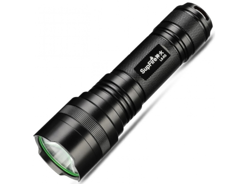 SuperFire L6-R5 8W Waterproof LED Flashlight/Torch 450 Lumens for Outdoor Camping
