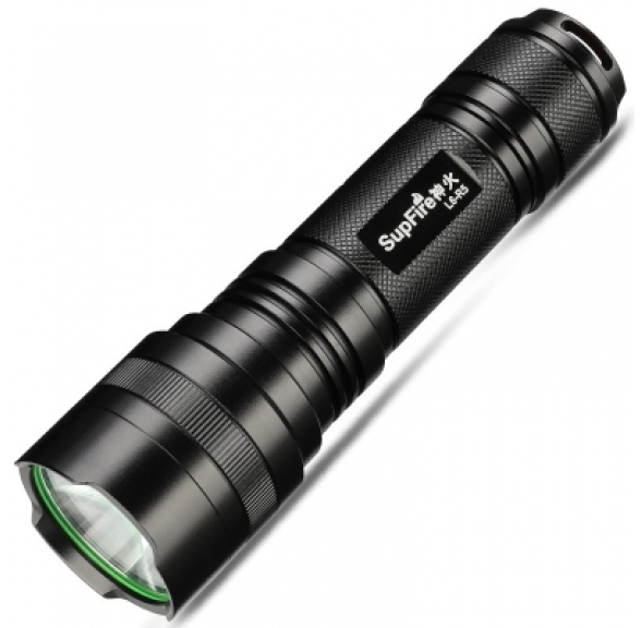 SuperFire L6-R5 8W Waterproof LED Flashlight/Torch 450 Lumens for Outdoor Camping